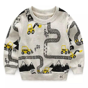 Printed Truck pullover sweater