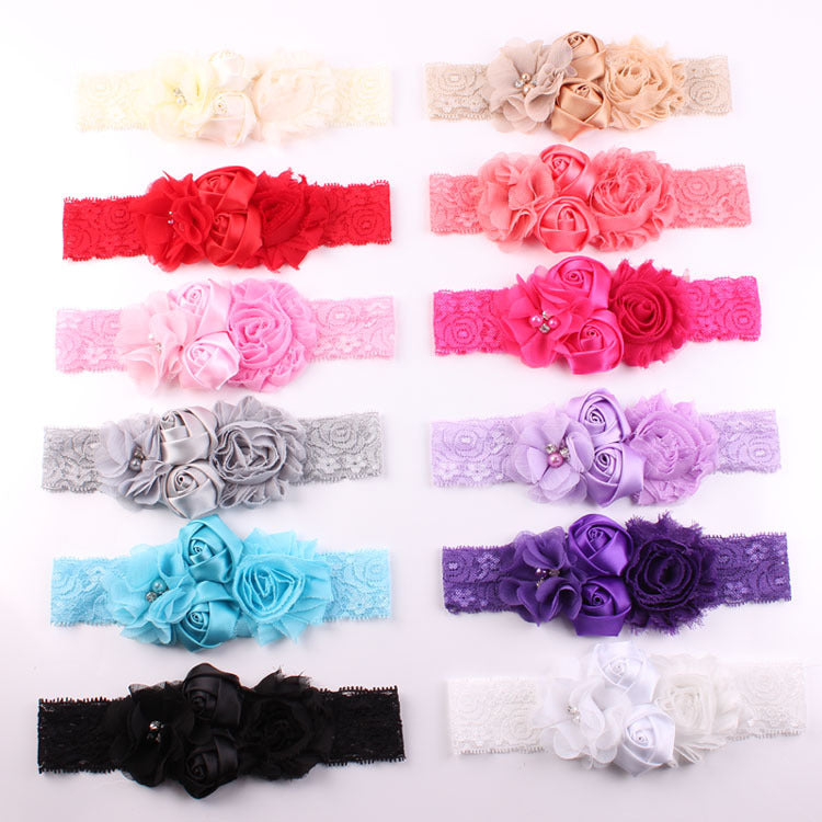Lace cluster pearl headband
